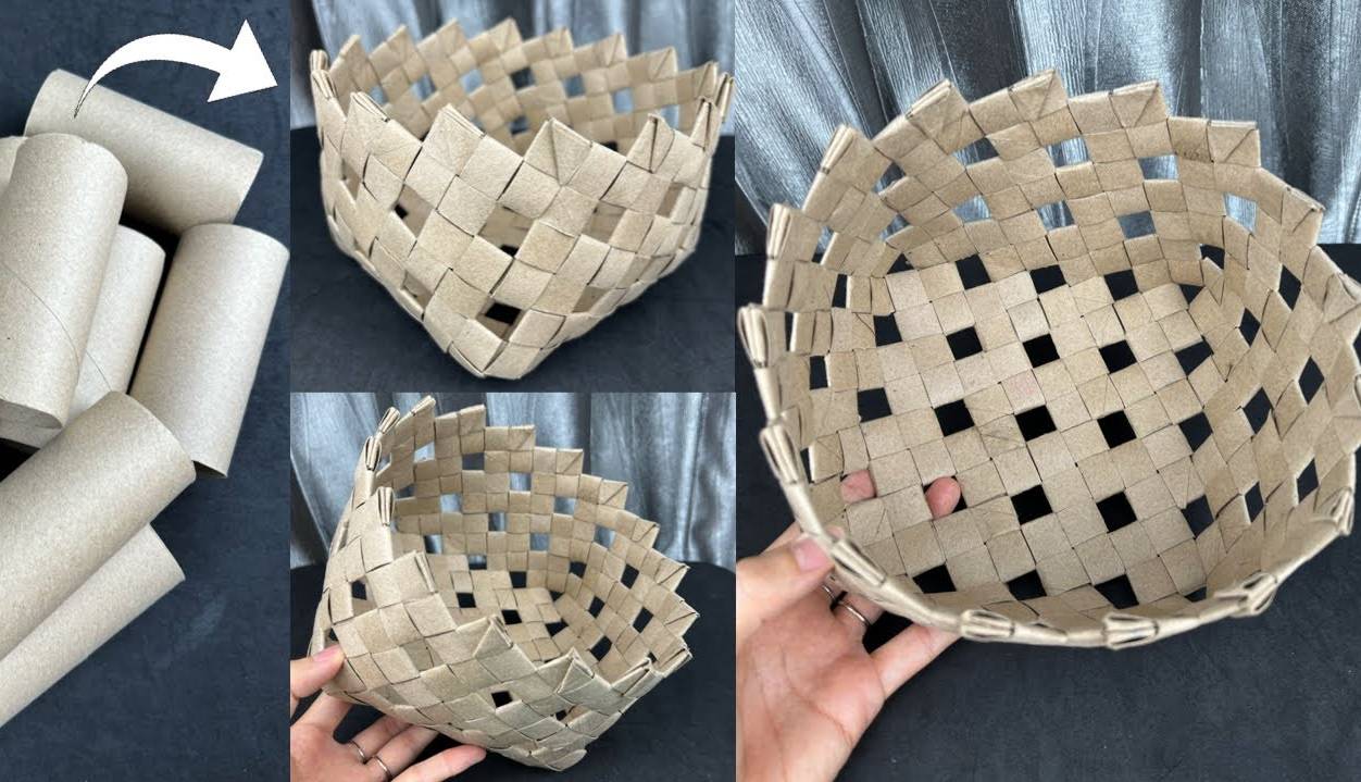 ترفند درست کردن سبد با وسایل دور ریختنی