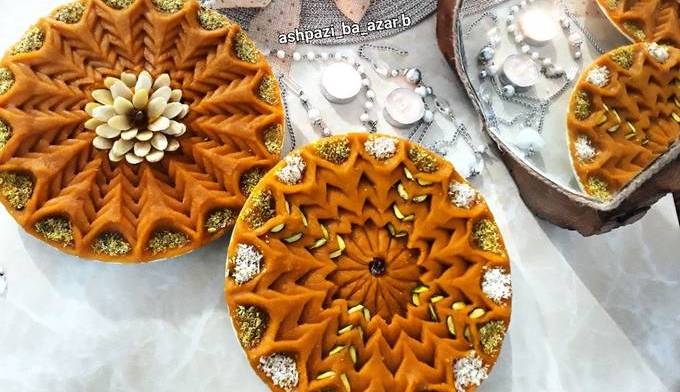 حلوای هویج مجلسی با طعم و رنگ بسیار عالی