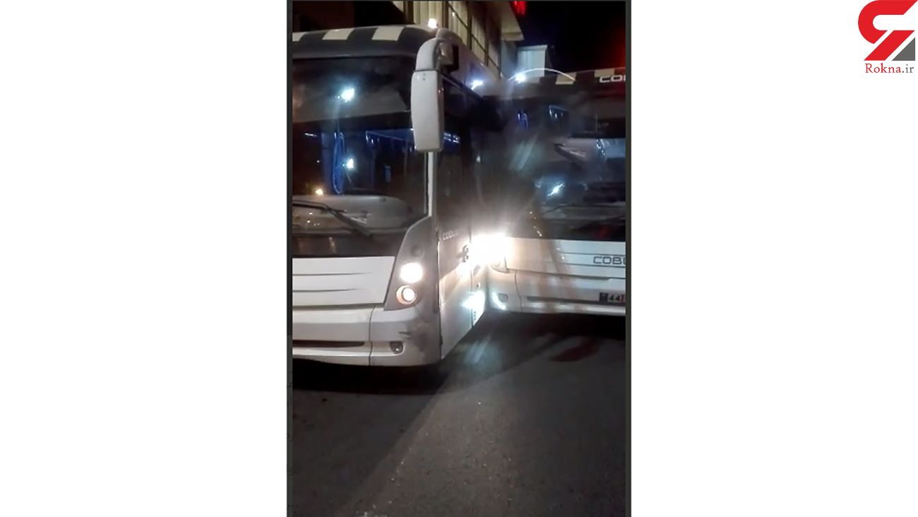 تصادف دو اتوبوس در فرودگاه مهرآباد