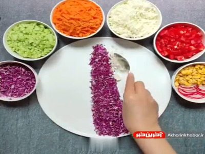 ترفند تزئین شیک و مجلسی سالاد