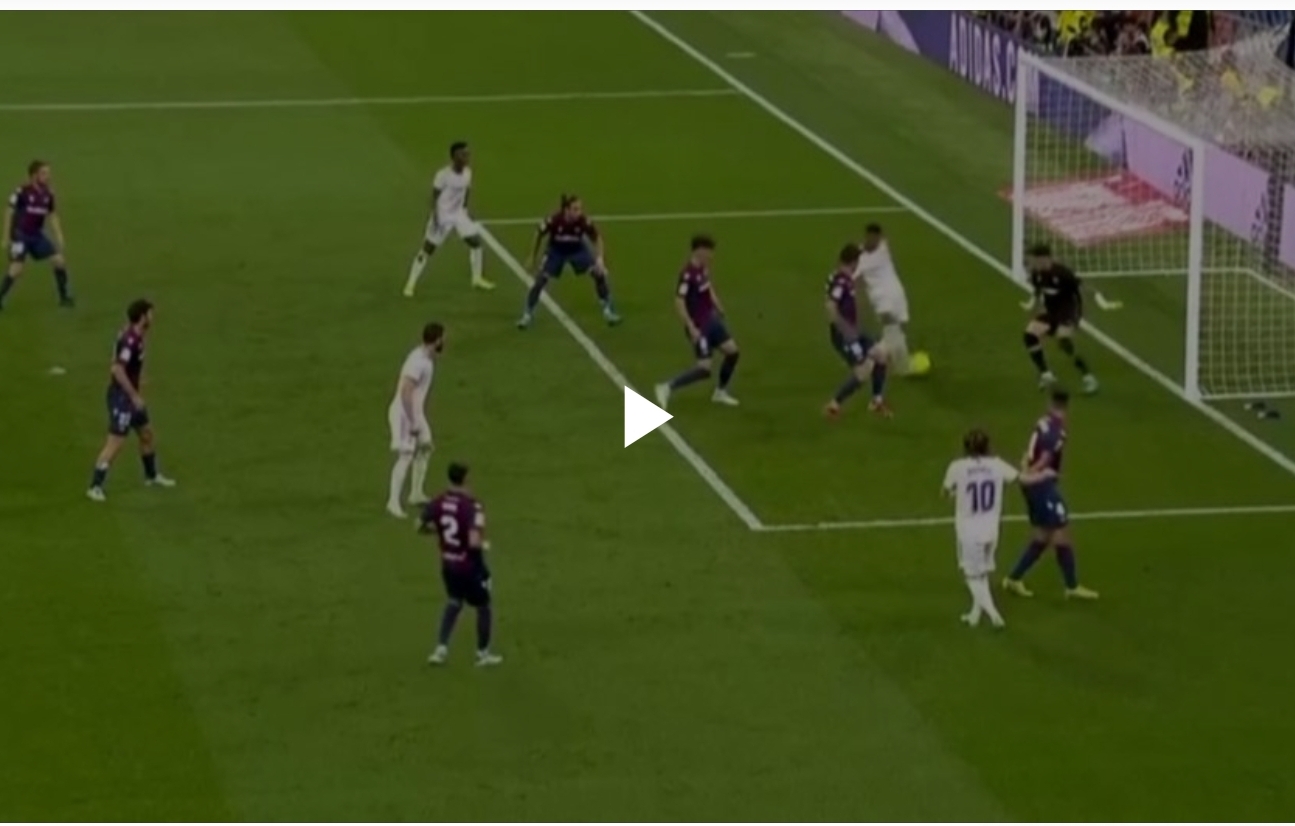 گل سوم رئال مادرید به لوانته توسط رودریگو
