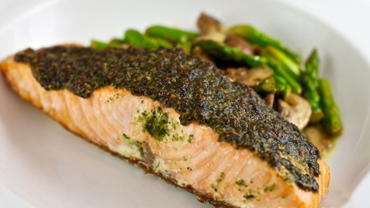 دستور پخت ماهی با سس ریحان