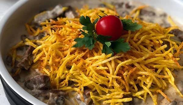 «بیف استراگانف» روسی با فن برش سیب زمینی