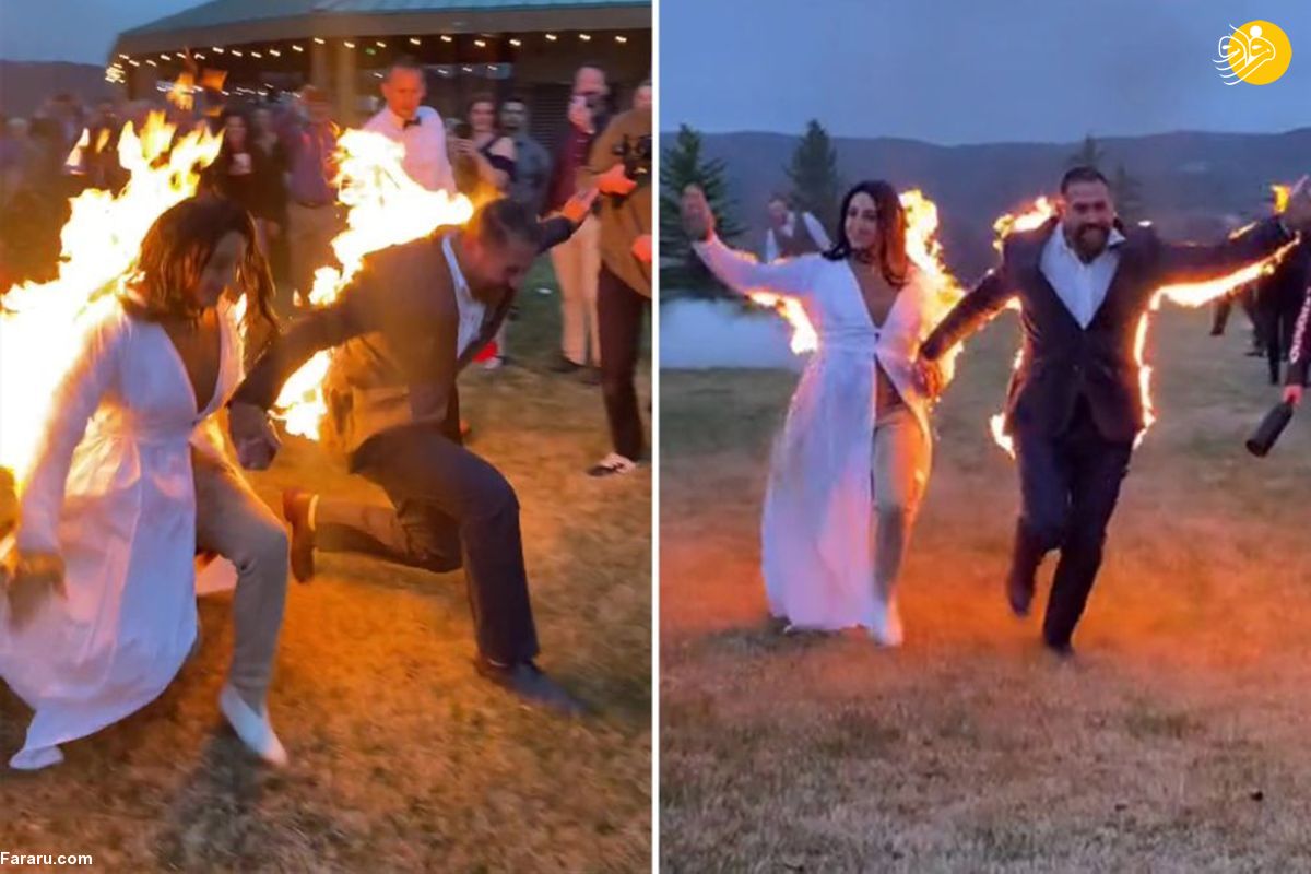 عروس و داماد خود را آتش زدند!