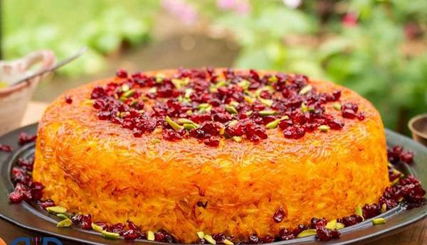 تهچین ترش غذای خوشمزه گلستانی ها