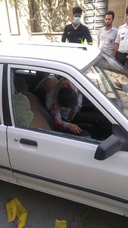  تصویری از اولین لحظات بعد از ترور یک مدافع حرم در تهران 