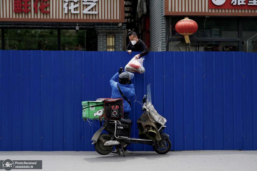 تصویری از قرنطینه در خیابان های چین 