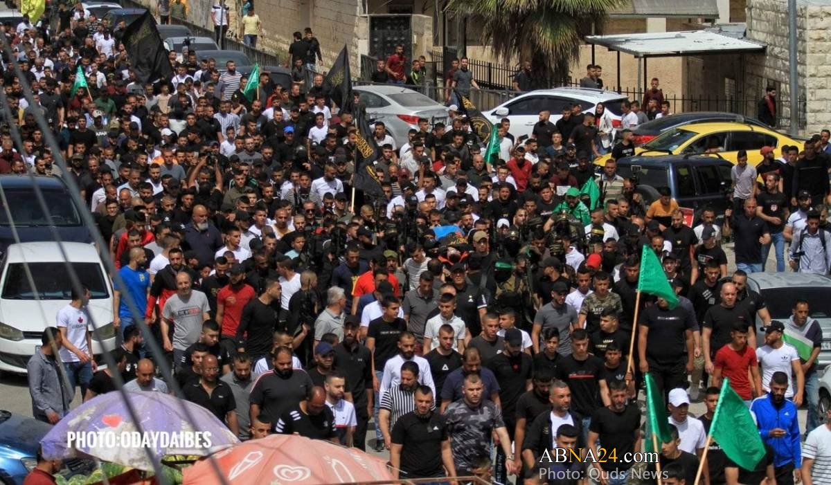 تشییع پیکر جوان فلسطینی در جنین