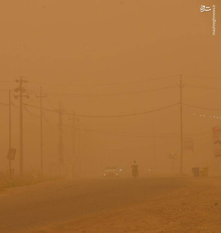 هجوم گرد و غبار در اربیل عراق