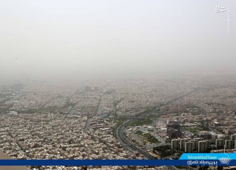 عکس/ آلودگی هوا از نمای برج میلاد تهران
