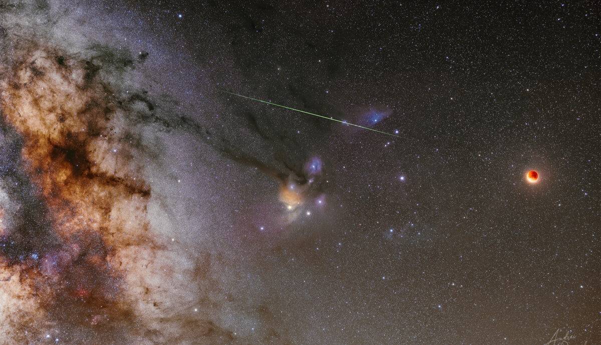 تصویر روز ناسا؛ مهمان فضایی ناخوانده در شب ماه‌گرفتگی