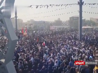 حضور گسترده مردم در مراسم تشییع پیکر شهید «صیادخدایی»