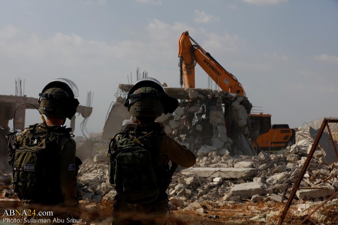 تخریب منزل دو فلسطینی در کرانه باختری از سوی صهیونیست‌ها