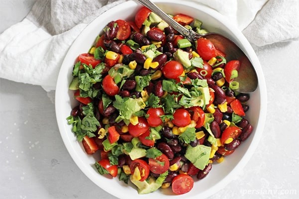 «سالاد لوبیا قرمز» پیش غذای سالم و رژیمی