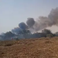 آتش‌سوزی نیزار‌های محور مرزی اروندرود