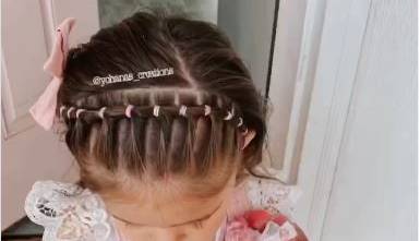 آموزش ساده بافت مدل موی بچگانه