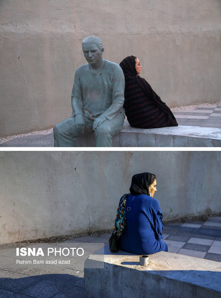 عکس/ حذف مجسمه‌های شهری در کرمان به خاطر غمگین بودن