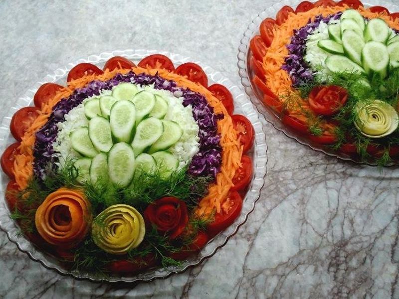 در تزئین سالاد حرفه ای شوید