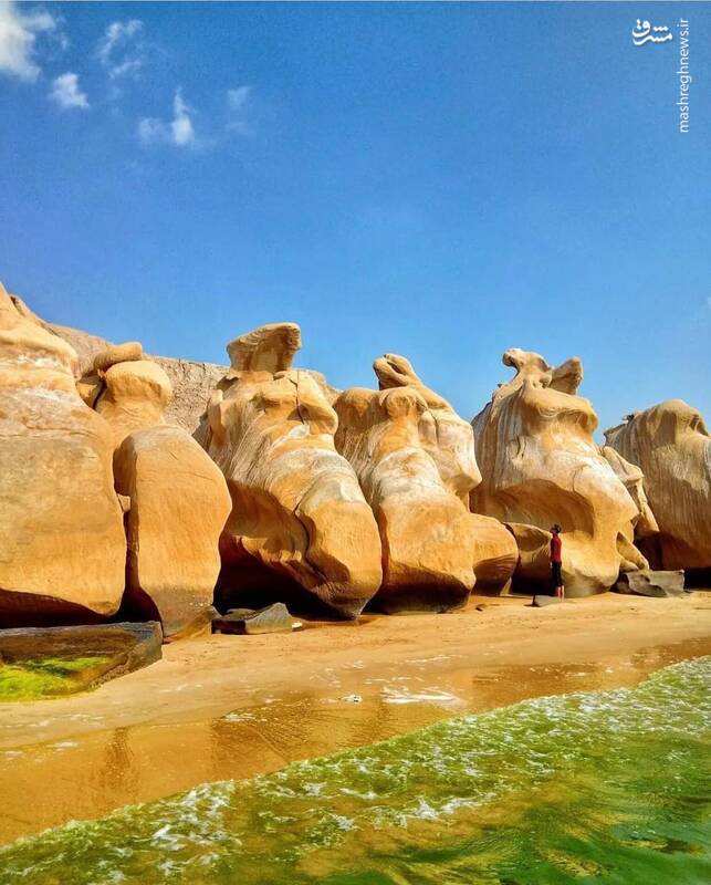 صخره‌هایی با ظاهرِ متفاوت در هرمزگان