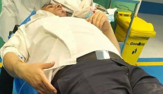مصدوم شدن یک آتش نشان در متروپل آبادان مصدوم شدن یک آتش نشان در متروپل آبادان