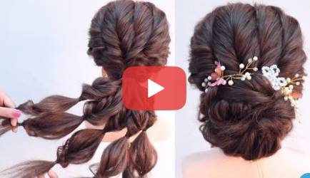 ترفند شنیون مو بسیار زیبا برای مهمانی ها