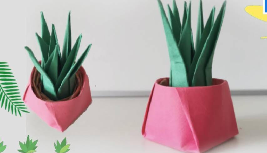 گلدان کاغذی بسازید