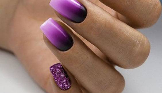 طراحی ناخن با تم بنفش