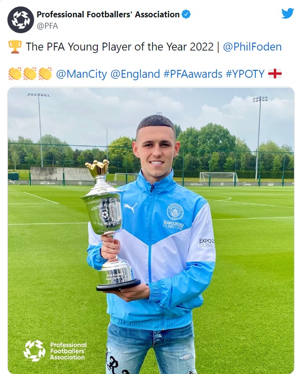 جایزه‌ای دیگر برای فیل فودن؛ جوان اول فوتبال انگلیس