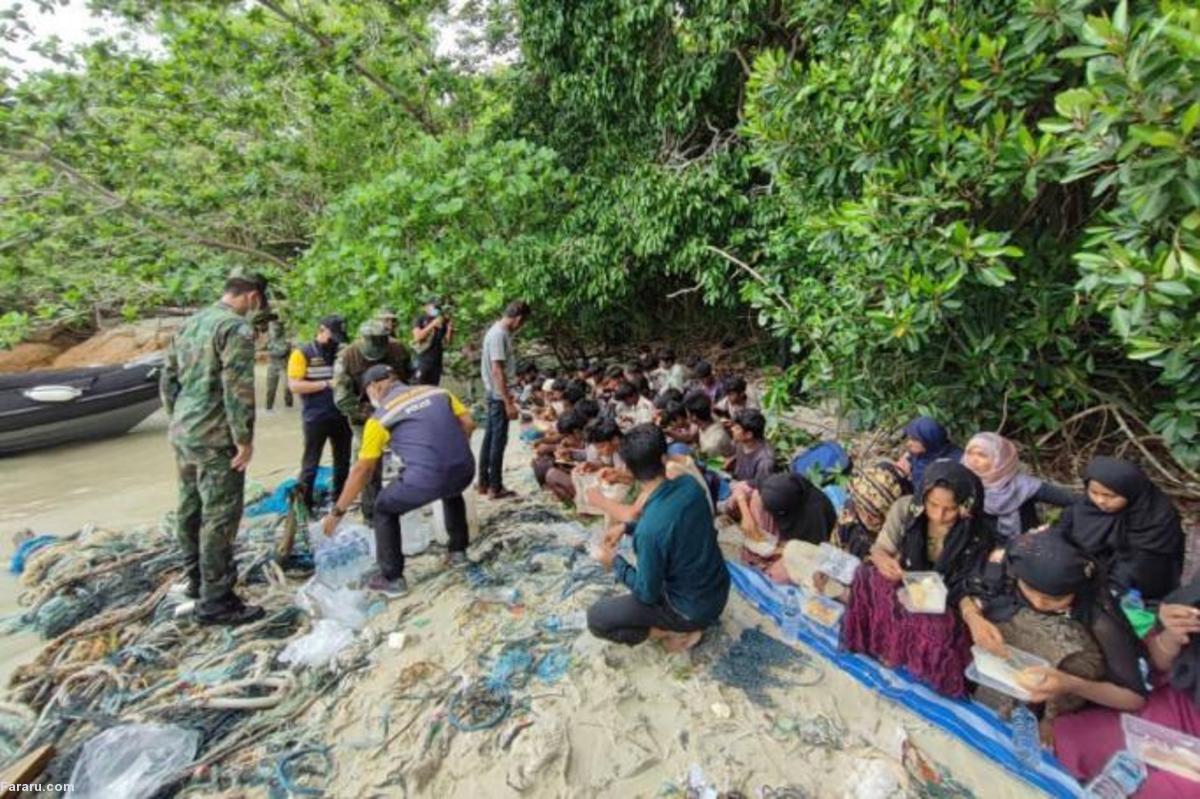 نجات ۵۹ روهینگیای رها شده در جزیره دورافتاده