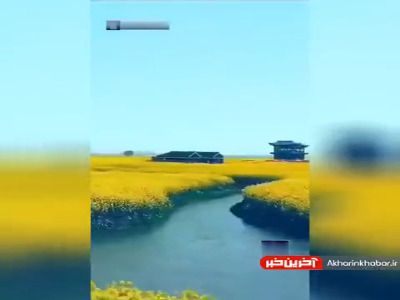 نمایی دیدنی از  شهر روی رودخانه در استان یوننان چین