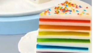 خلاقیت زیبا در تهیه کیک ژله ای