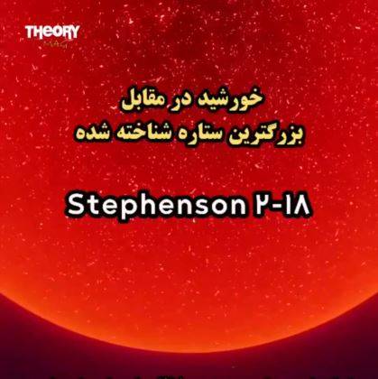 خورشید در مقابل بزرگترین ستاره شناخته شده