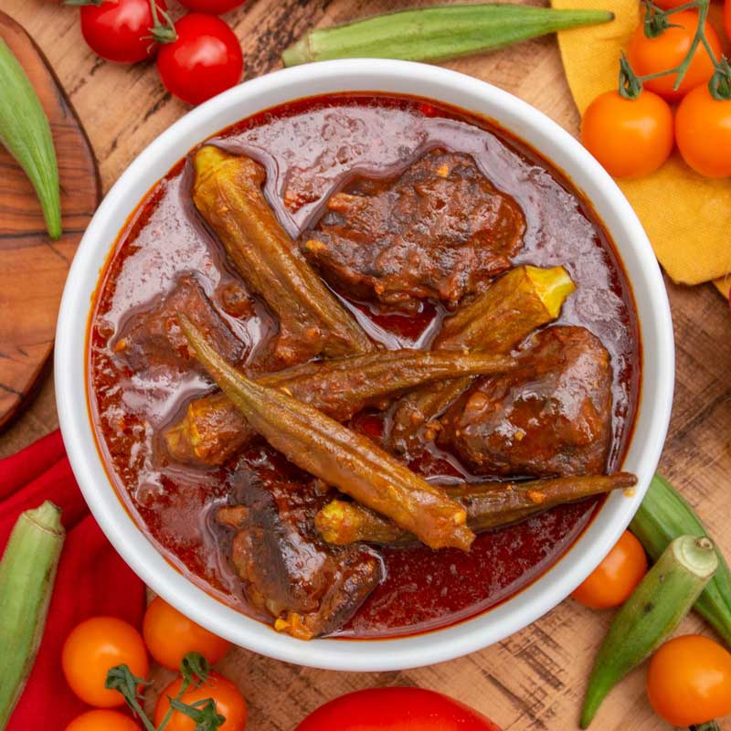 فوت و فن طبخ «خورش بامیه» به روش اصیل جنوبی