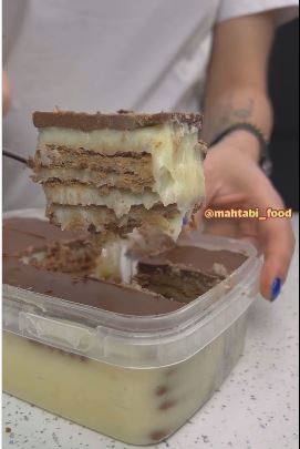 آموزش تهیه دسری جدید با بیسکوئیت