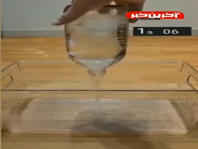 مدت زمان لازم برای تخلیه آب بطری در حالت‌های مختلف