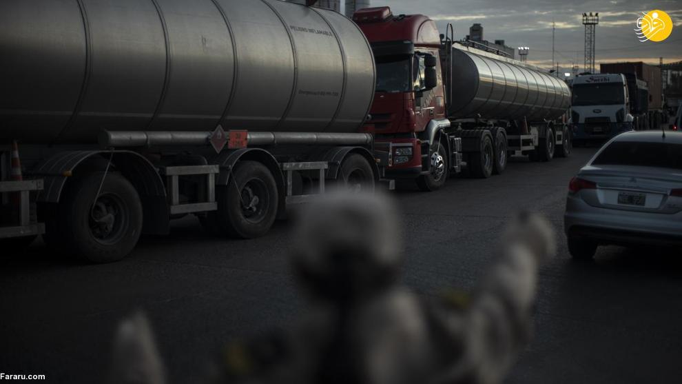عکس/ بحران سوخت در آرژانتین و اعتصاب کامیون داران