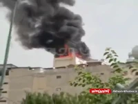 تصاویری از آتش سوزى مهیب در برج نگین فردیس 