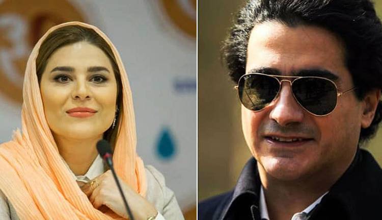 لحظه عاشقانه گل دادن همایون شجریان به سحر دولتشاهی در پایان کنسرت