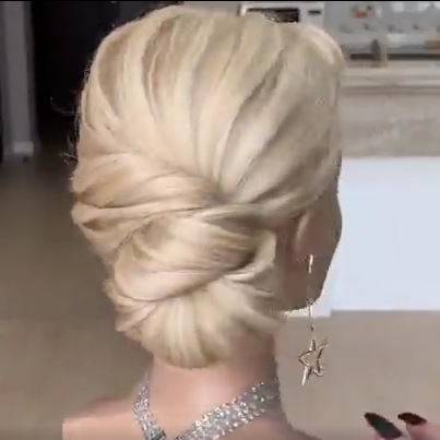 شنیون موهای بلند برای آرایشگرها