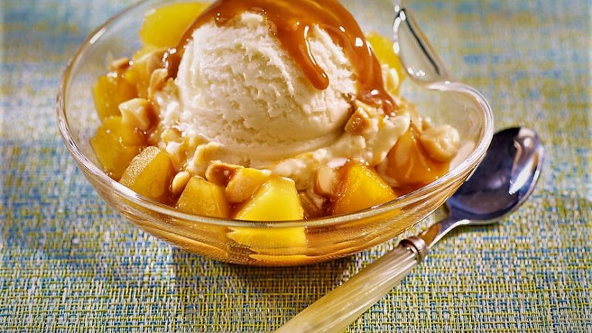 آموزش دسر جدید آناناس کره‌ای با بستنی