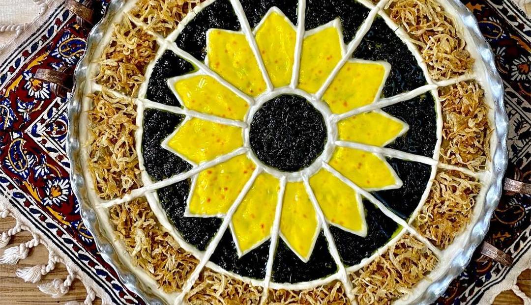 حلیم بادمجان خوشمزه به همراه تزیین زیبا