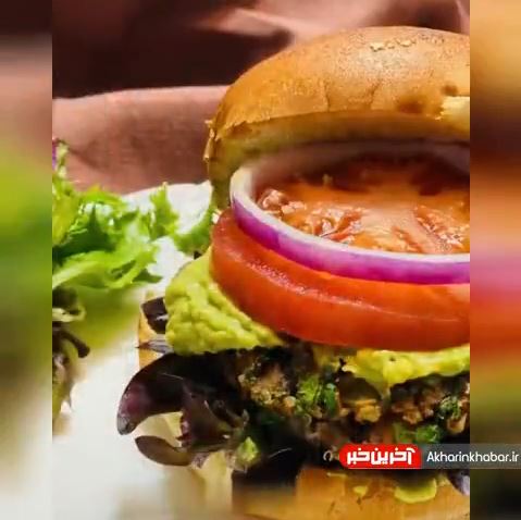 برگر گیاهی با لوبیا و کینوا