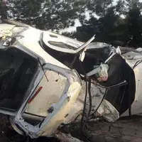 سقوط خودرو در اتوبان قم-کاشان با 5 کشته و مصدوم
