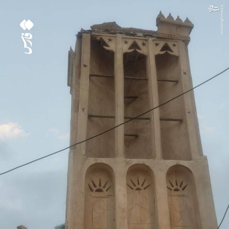 عکس/ بادگیرهای تاریخی در قشم بعد از زلزله