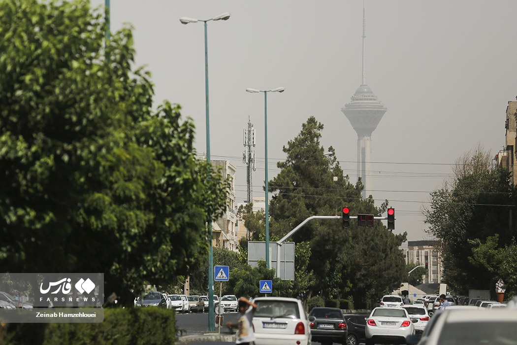 شدت آلودگی در هوای امروز تهران