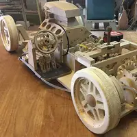 ساخت یک خودروی واقعی با قطعات چوبی!