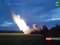 تصاویری از حمله توپخانه‌ای روسیه به مواضع ارتش اوکراین