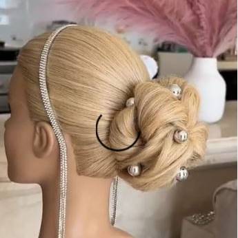 شنیون موهای بلند برای مجلس عروسی