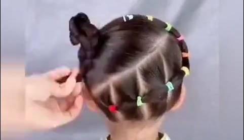 ایده ای ساده برای خوشکل سازی موی دختر بچه ها