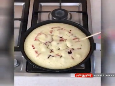 کیک تابه ای خوش بافت و خوشمزه